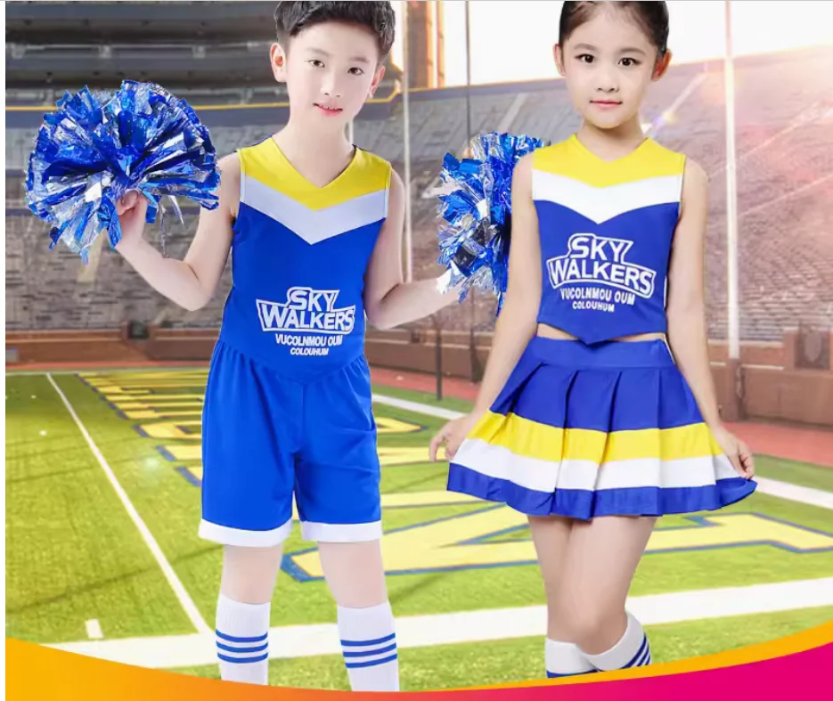 Children's cheerleading costumes for women's team aerobics games, football baby performance costumes