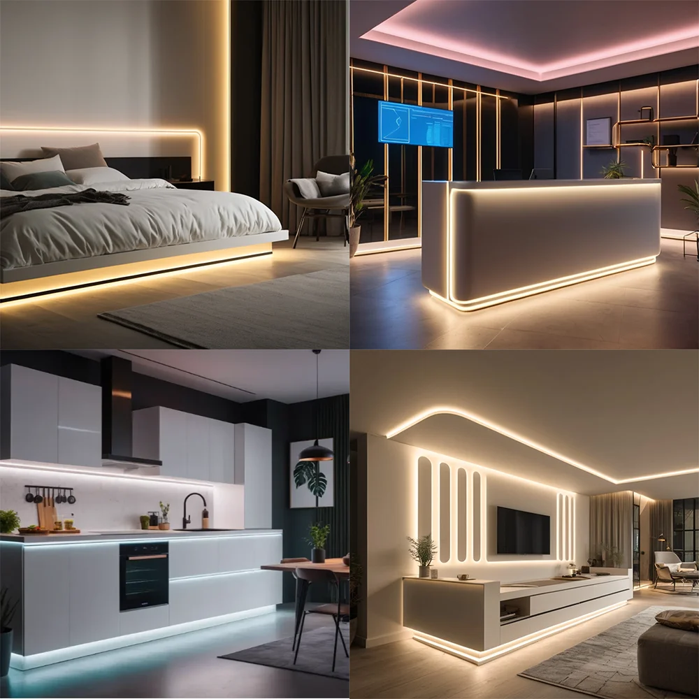 1PC 5V USB interface warm white light strip, uniform and soft brightness, suitable for mirror backlighting, cabinet, etc.