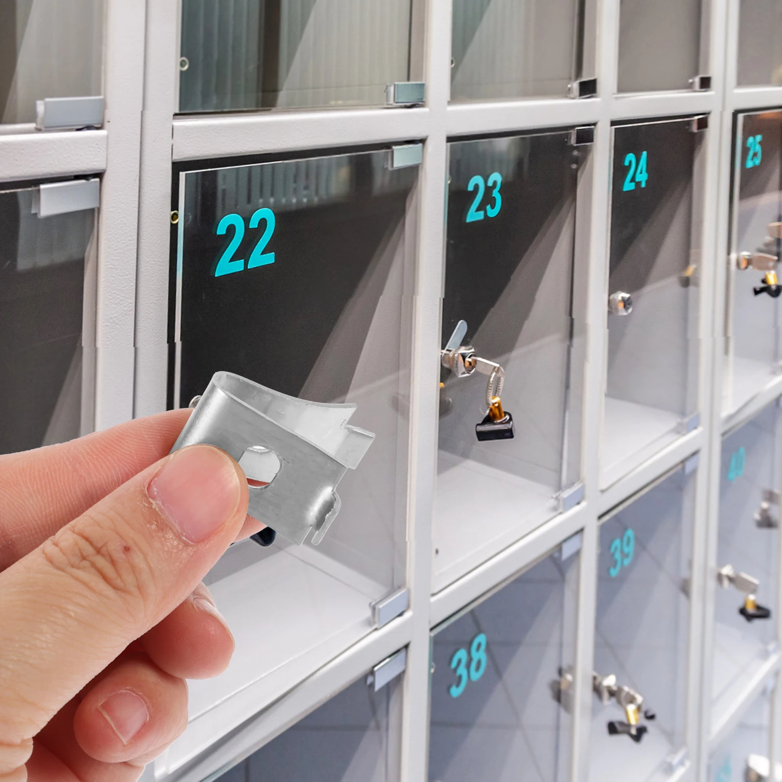 

18pcs Stainless Steel Shelf Clips Partition Shelves Heavy Duty Glass Bracket Support Pegs Cabinets Closet Kitchen Bookcase