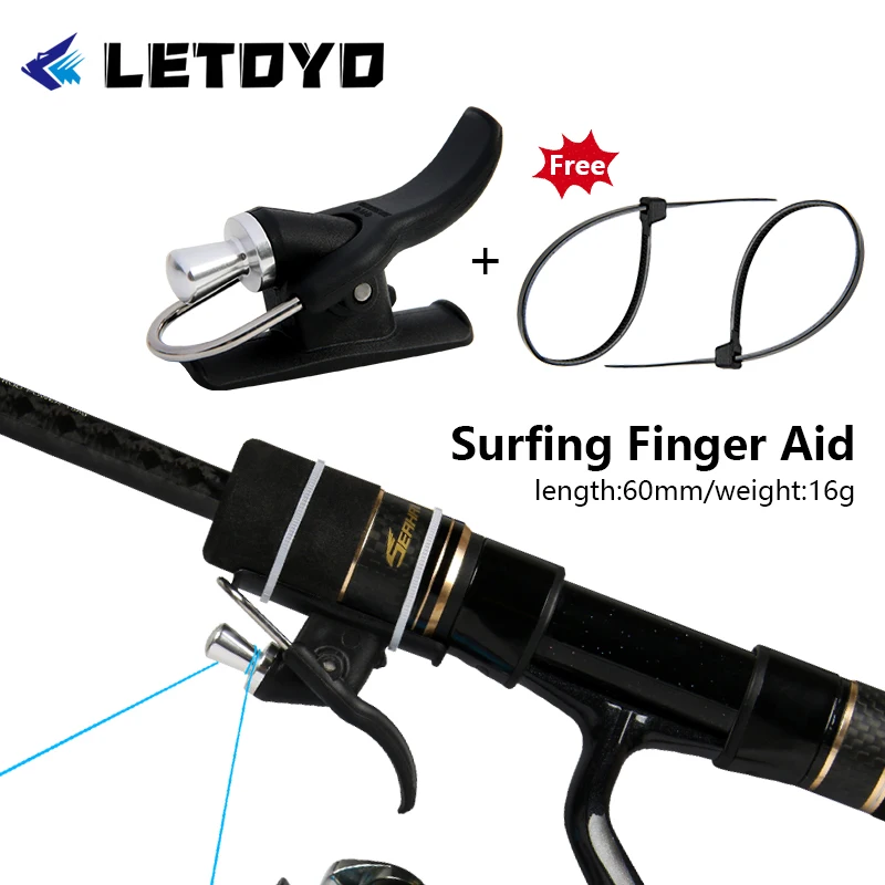 LETOYO Power Cast aiuto fisso cannone Clip Booster Tackle Thumb Button Protector Rod Line Finger Protect accessori per la pesca