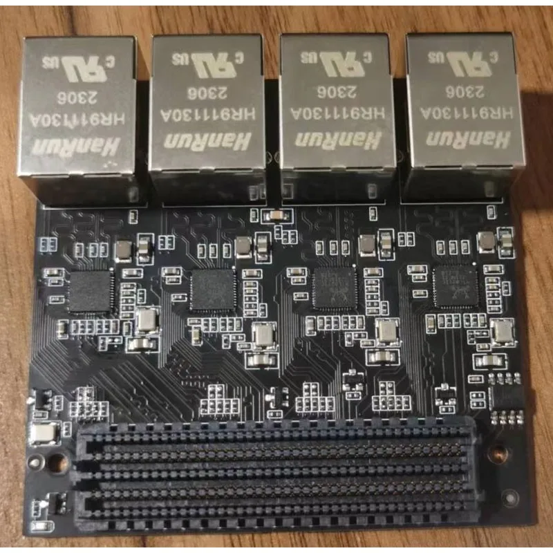 Wishcolor 4-Channel PHY 1000M Gigabit Ethernet Port Module Onboard 50MHz Clock Source LPC FMC Sub Card RTL8211