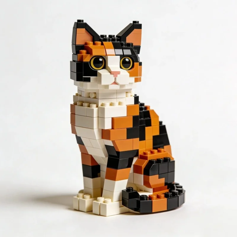 100-300pcs Cat Themed Building Blocks for Kids DIY Assembly Model Toy Kit Unisex Colorful Educational Fun Creative Play
