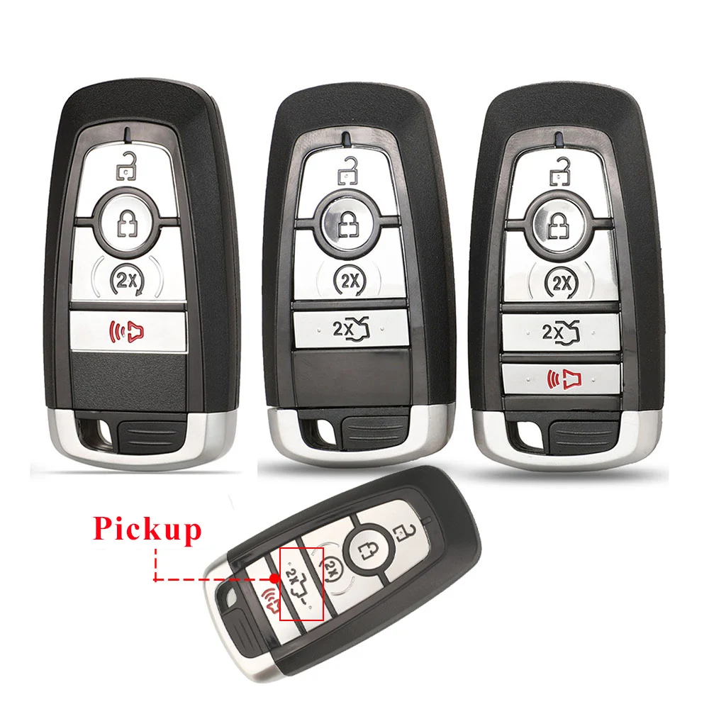

jingyuqin 4/5 Buttons Remote Car Key Case Shell Cover For Ford Fusion Mustang Explorer F-150 F-250 F-350 Fob Uncut Blade