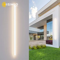 Outdoor Long Wall Lantern Waterproof Garden Light LED Lighting Fixtures for Villa Porch Garage Decora Sconce 110V 220V Luminaire