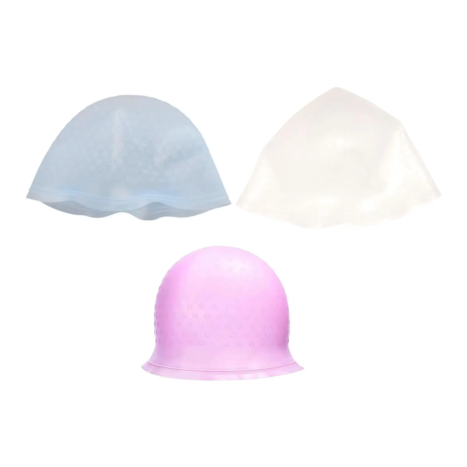 Silicone Highlighting Cap Durable Hair Dyeing Hat with Hook for Professional Hair Styling at Home