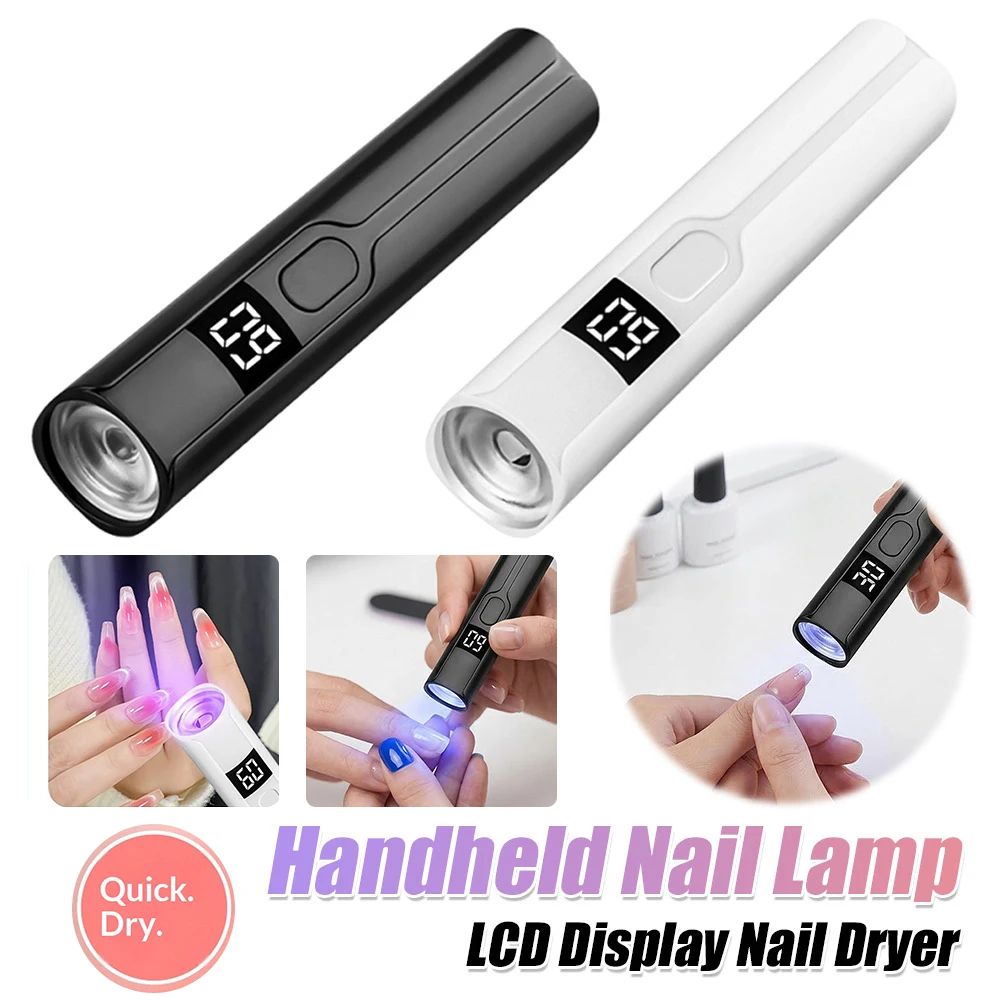 Cordless  Nail Lamps with LCD Display LED Nail Flash Cure Lamp Rechargeable for Women Gel Polish Home DIY Salon Manicure view 2
