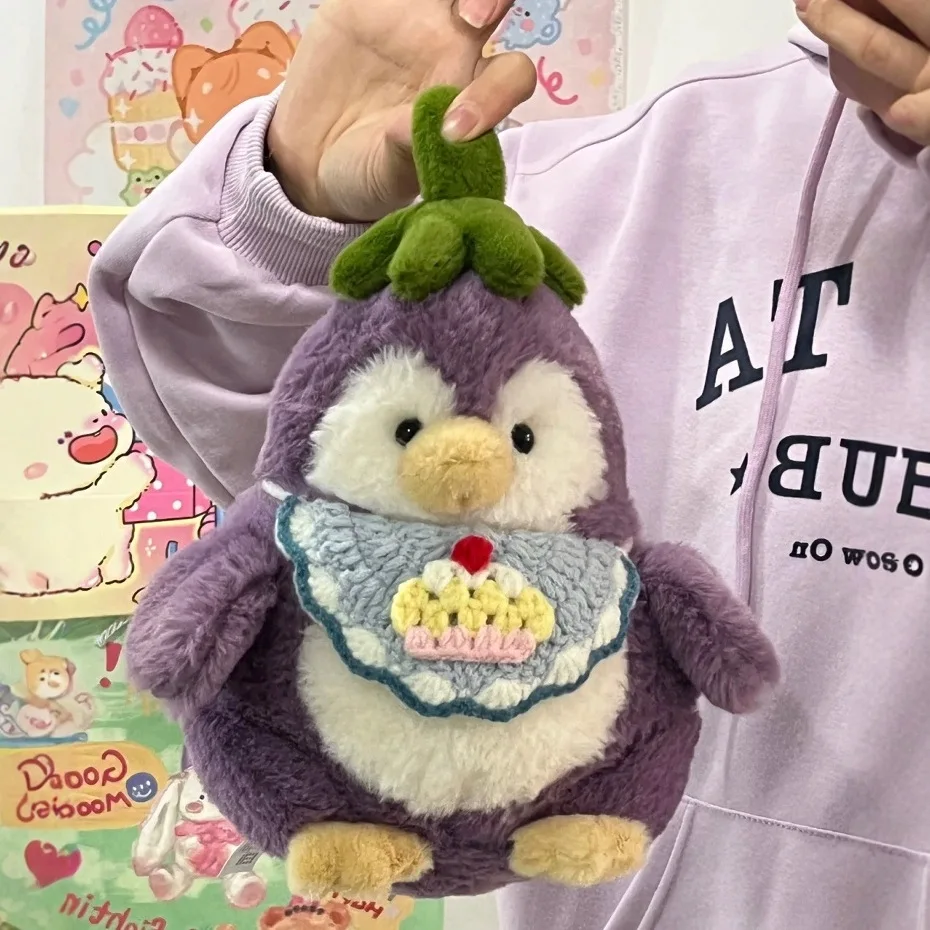 

Мягкая игрушка-подушка «Милый толстый пингвин» из вельвета для девочек, подарок на день рождения, с изображением мультяшного персонажа, наполнитель из ПП-хлопка