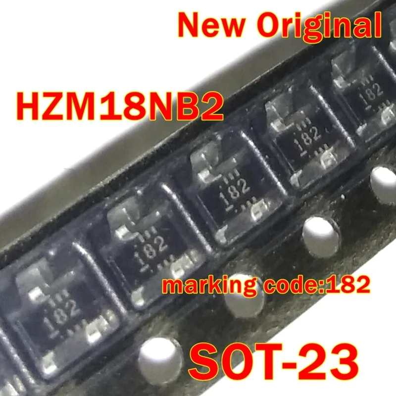 10Pcs to 500Pcs Hzm18Nb2Tl Hzm18Nb2 Sot-23 New Original Marking Code:182 Silicon Epitaxial Planar Zener Diode for Stabilizer