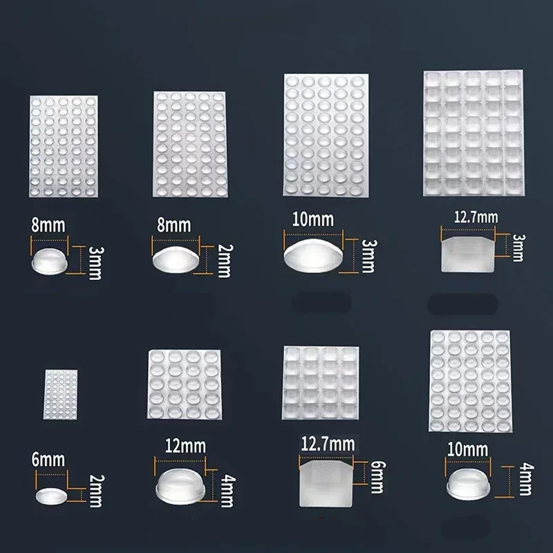 투명 PVC 크래쉬 패드, 투명 자체 접착 문짝 스토퍼 고무 댐핑 범퍼 캐비닛 실리콘 가구 패드 보호대