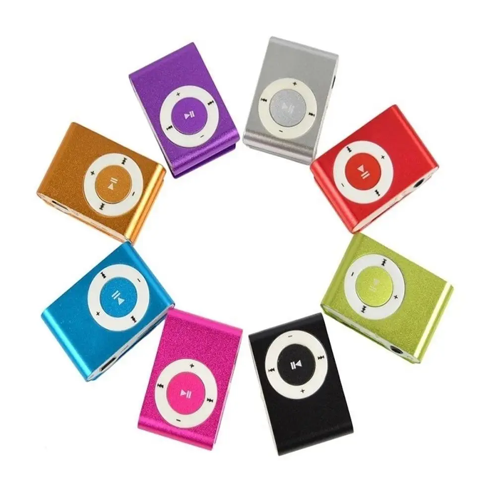 Portable Waterproof Walkman Media Player Mirror Metal Sport MP3 Music Player Clip MP3 MP3 Player