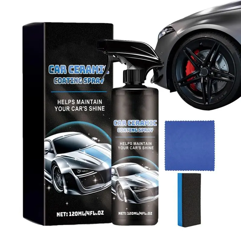 

Ceramic Spray Coating Quick And Easy 120ml Ceramic Coating Spray Effective Car Polishes & Waxes High-Gloss Car Cleaner Spray