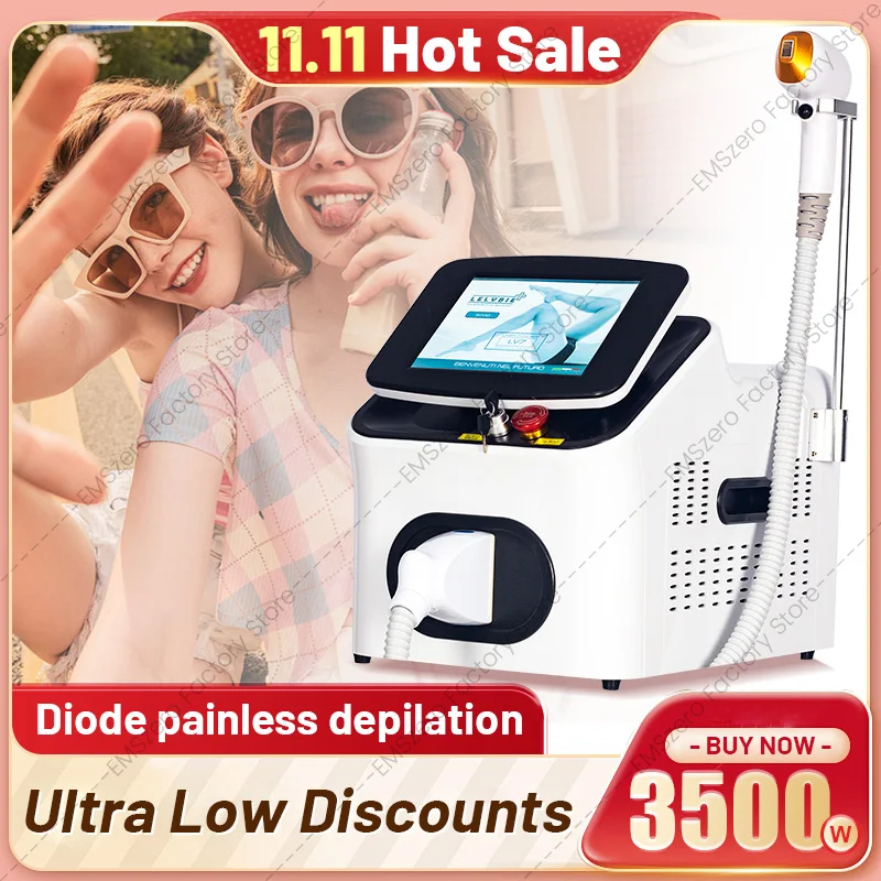 

Best Permanent Depilation Machine Remove Hair laser 808nm Diode laser Hair Removal Machine 755 808 1064nm 3Hair Removal laser