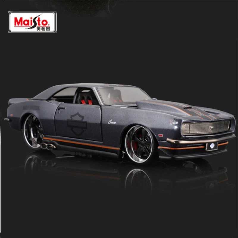 Maisto 1:24 Chevrolet Camaro Z/28 1968 Model Mobil Sport Aloi Diecast Kendaraan Balap Logam Model Mobil Simulasi Hadiah Mainan Anak-anak