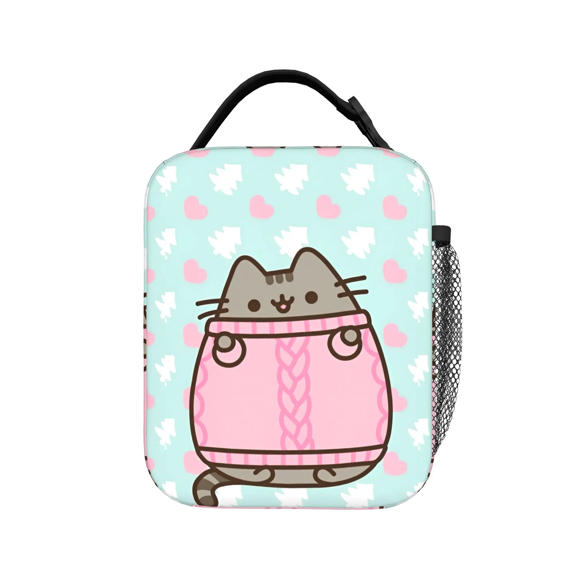 Cute Cat Insulated Lunch Bags Portable P-Pusheencats Meal Container Cooler Bag Lunch Box Tote College  Picnic Food Storage Bags