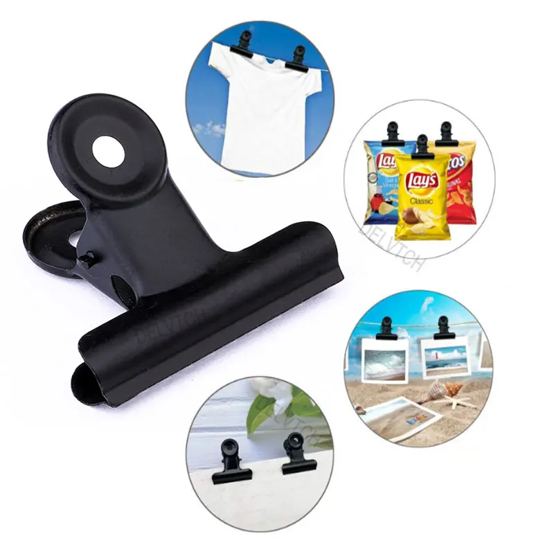 3/5Pcs Large Size Stainless Steel Clips Metal Spring Grip Clips Ticket Paper Clamps Office File Document Binder Clip Stationery