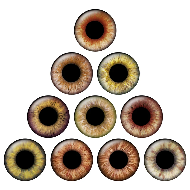 12pairs/bag 14mm Eyes Chips Suitable for Blythe Doll Super Thin Pupil Glass Cabochons DIY Accessories Bulk Items Wholesale H214