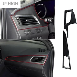 2Pcs for Hyundai Sonata 2015-2017 Carbon Fiber Side Dash L&R A/C Air Conditioner Outlet Vent Cover Panel Trim