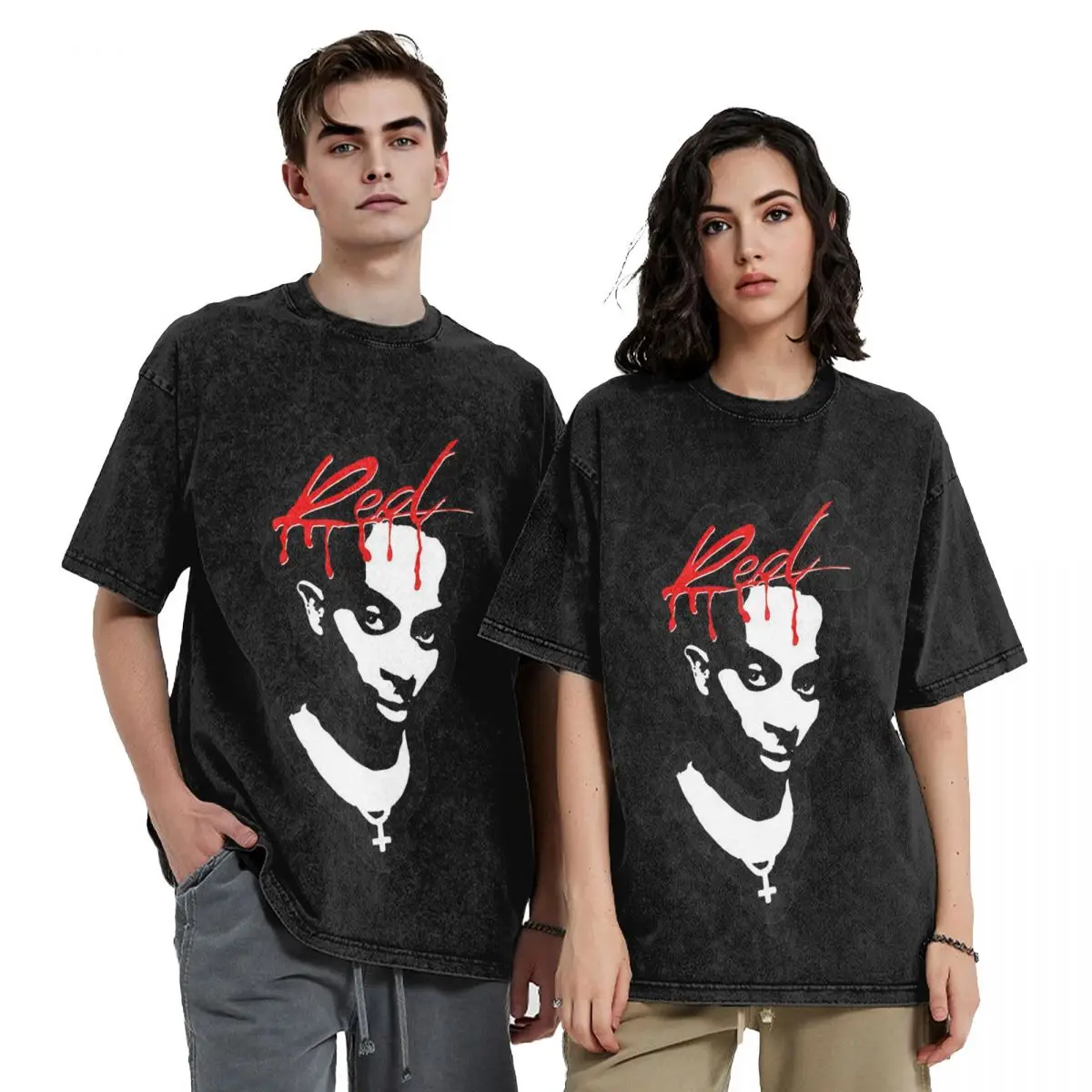 Playboi Carti Hip Hop Short Sleeve T-Shirts Washed Tops Tees Streetwear T Shirt Casual for Men Women