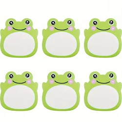 MOHAMM 6 Pads Cute Frog Self-Adhesive Paper Sticky Notes Pads Set