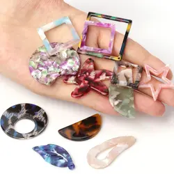 10Pcs Acetic Acid Resin Acetate Mix Shape Charms For Jewelry Making Handmade Necklace Bracelet Earring Pendant Diy Accessories