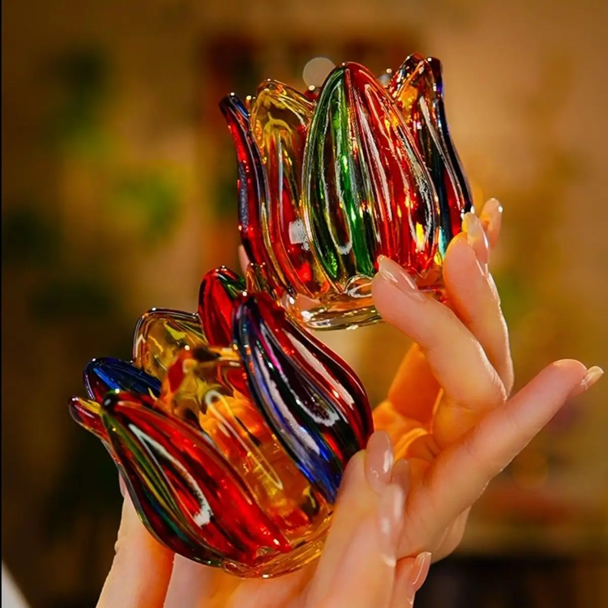 2 Stück Transparente Kerzenhalter aus Glas für Hochzeiten, Tischdekoration und Partys