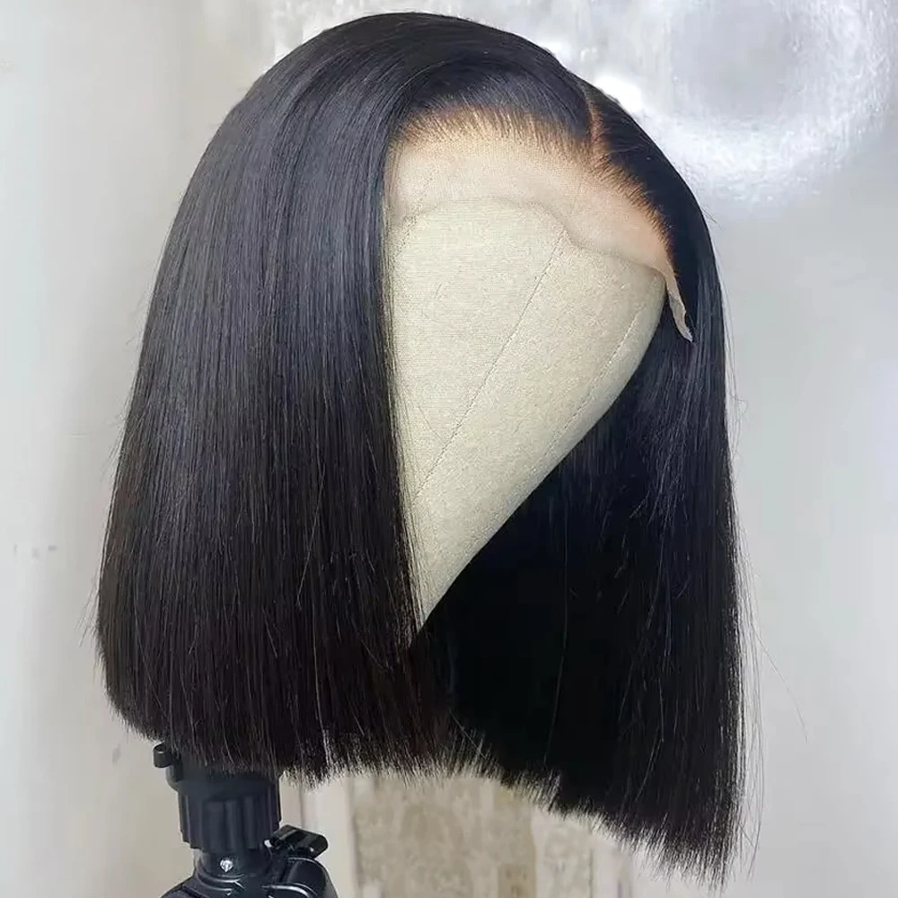 

Straight Bob Wigs Human Hair 13x4 HD Lace Frontal Human Hair Wigs Glueless Bob wig 4x4 Lace Closure Wigs For Women 180%