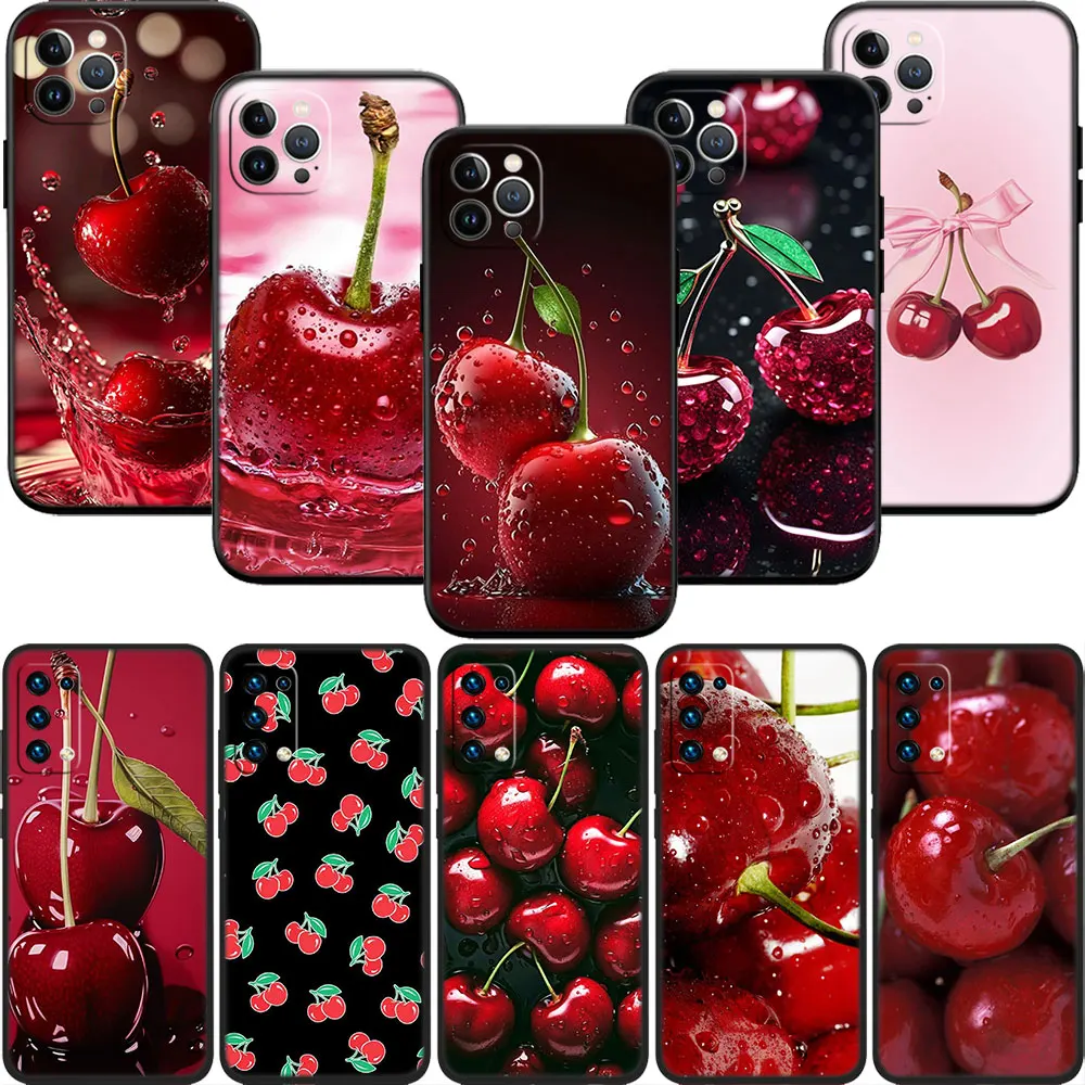 DK12 Cherry fruit Phone Case for Samsung Galaxy M06 M15 M16 M35 M55 M56 A36 A42 A50 A50S A51 A52 A32 A33 A05 A05S A06 A16 A20