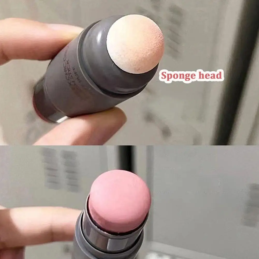 Doppelkopf Rouge Stick Make-up Pinsel natürliche wasserdichte lang anhaltende Gesichts kontur Creme Rouge Wange Rouge Kosmetik