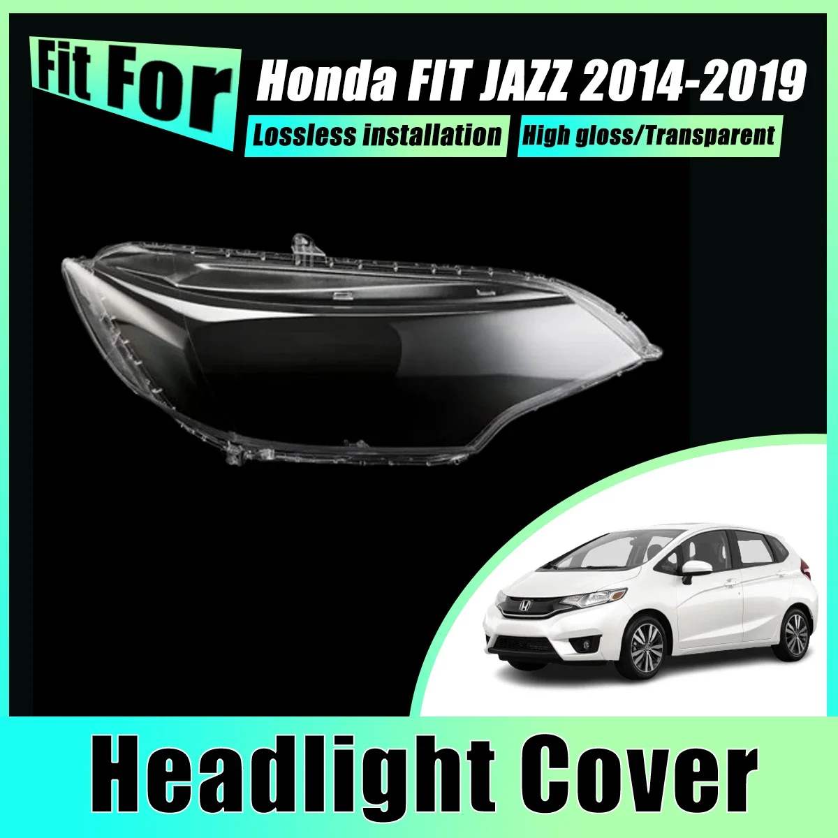 Headlight Covers For Honda Fit Jazz 2014-2019 GK5 Head Light Caps Transparent Front Lens Fog Lampshade Headlamp Car Accessories