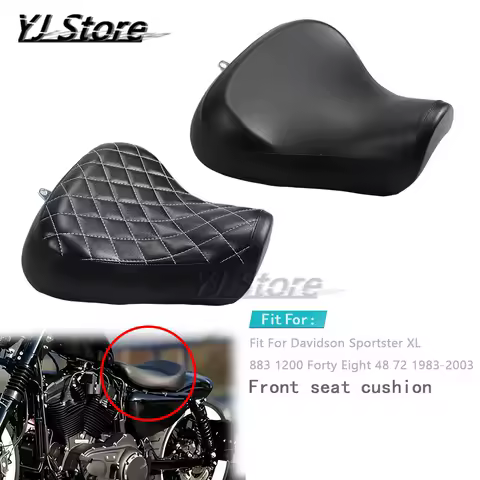 Driver Rider Solo Seat Fit For Harley Davidson Sportster XL883 1200 48 72 1983-2003 Motorcycle PU Leather Pad
