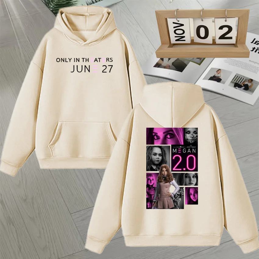 Sci-Fi Horror Movie M3GAN 2.0 Graphic Double Sided Print Autumn Winter Hoodie Men Women Long sleeve Sweatshirt Unisex Pullovers