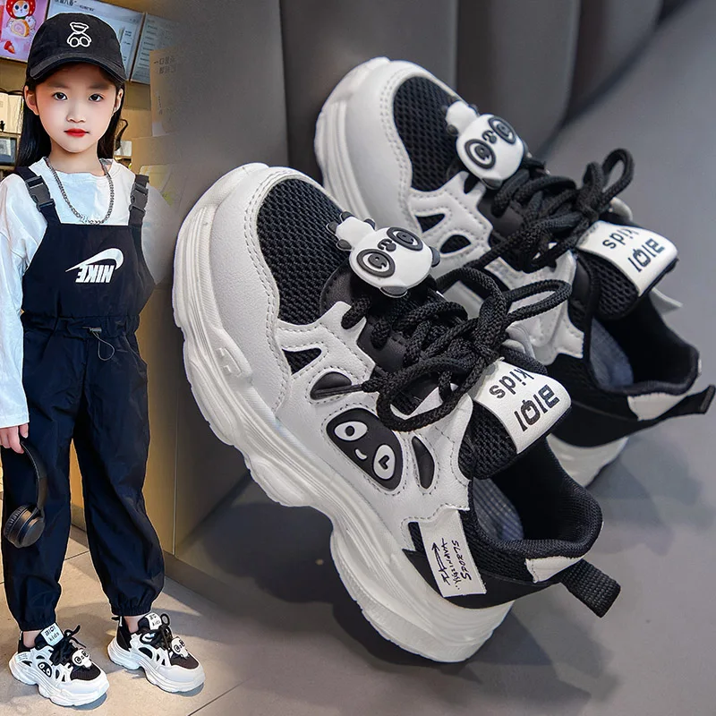 Children's Black And Purple Mesh Anti Slip And Wear-resistant Casual Shoes, New Summer 2024 Casual Shoes For Boys And Girls