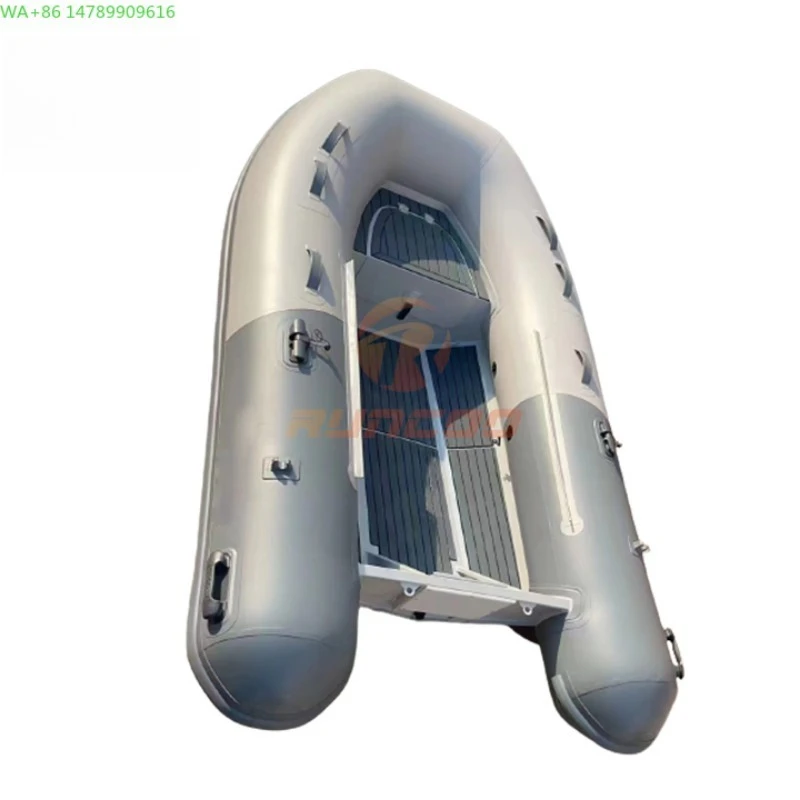 Wholesale Durable  Rescue Boat 3 People Thickened Inflatable Rib Boat with Aluminum Bottom