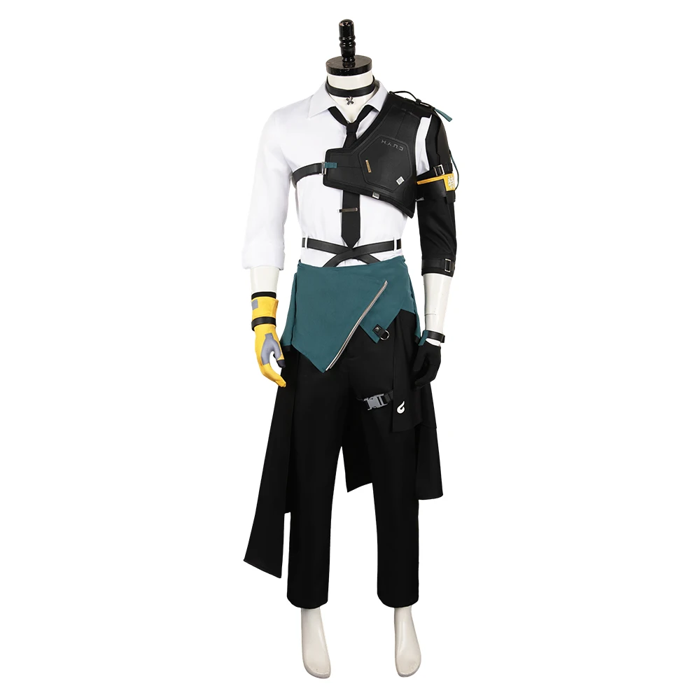 Anime Game Zenless Cos Zone Zero Asaba Harumasa Cosplay Costume  Shirt Pants Bag Waistbag Outfits Male Halloween Carnival Suit