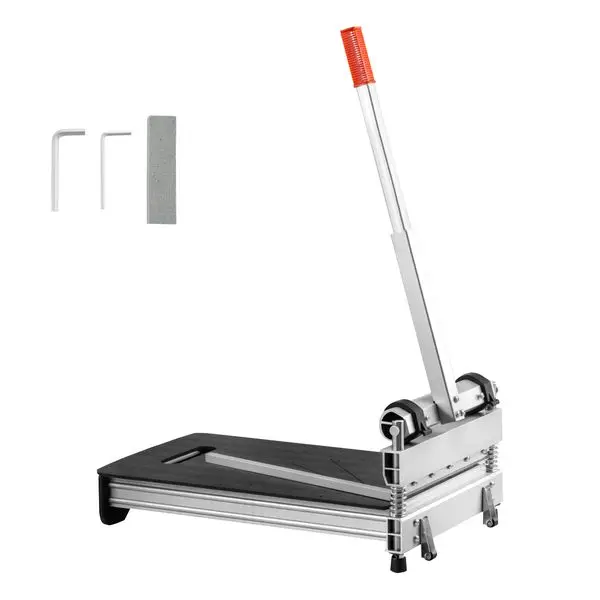 

13-Inch Vinyl Floor Cutter with 15°–45° Adjustable Angle, Telescoping Handle, Flexible Wheels for Laminate, LVT, SPC, WPC