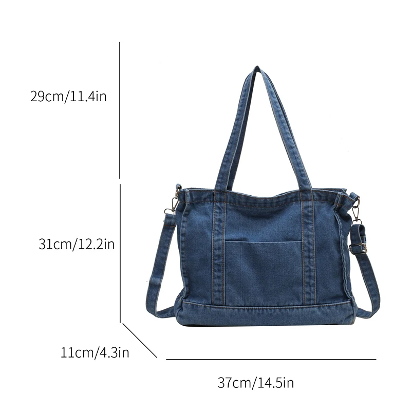 Four seasons universal large capacity leisure fashion all-in-one denim bag