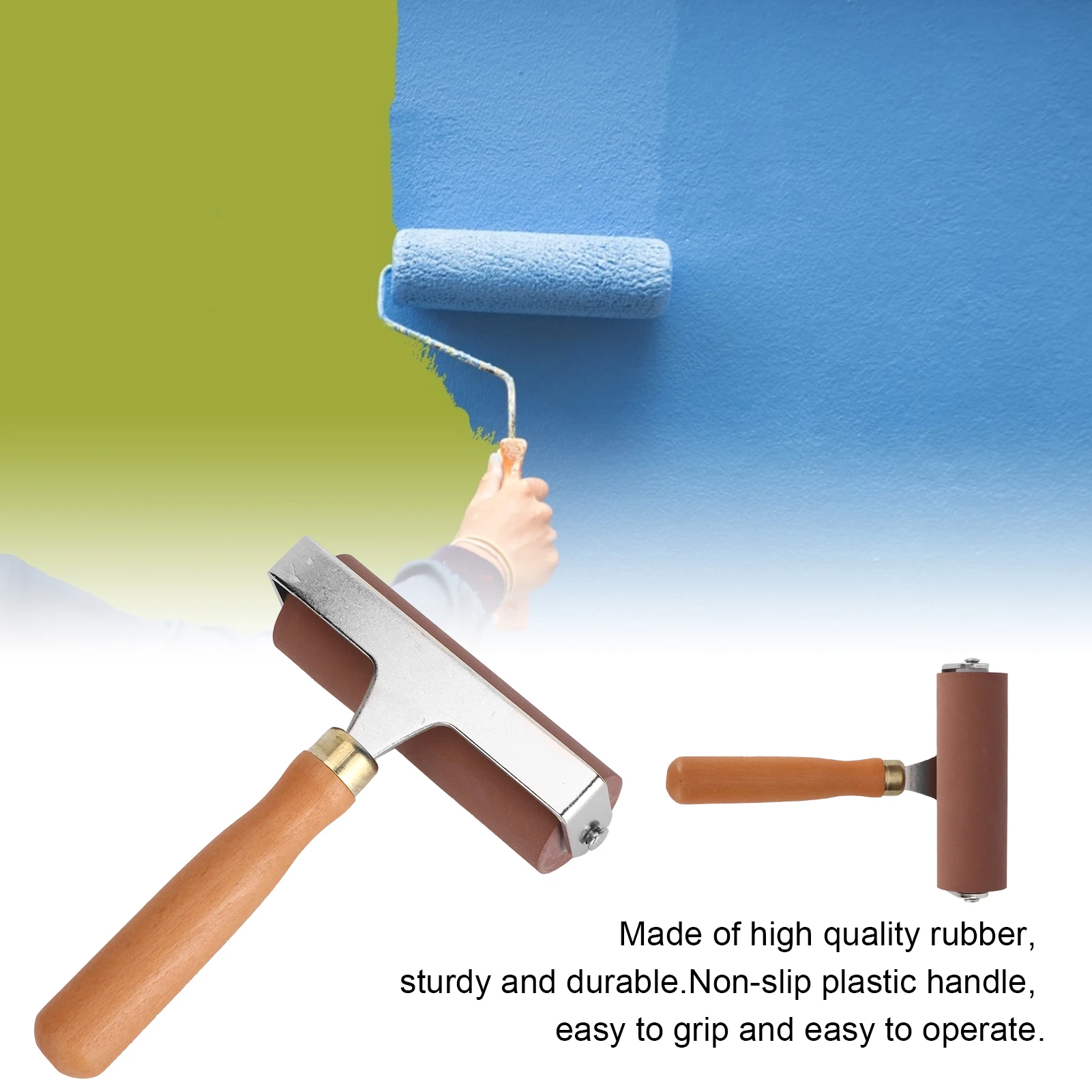 Brayer Weiche, Flexible, Robuste Elastische Gummiwalze für Druckgrafik, Scrapbooking, Bastelarbeiten, Gummi-Farbroller – Detail 3