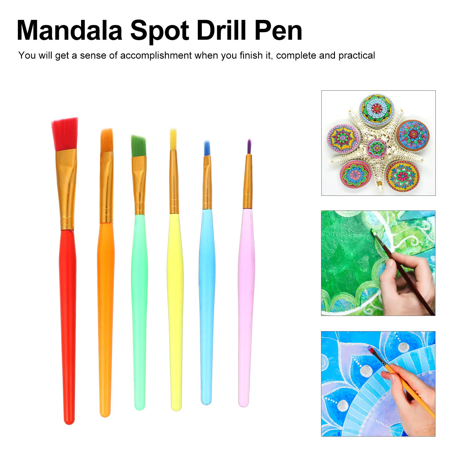 

Mandala Art Dotting Tools Drawing Templates Painting Kit Stencils for Rocks Canvas Acrylic Nylon Materials