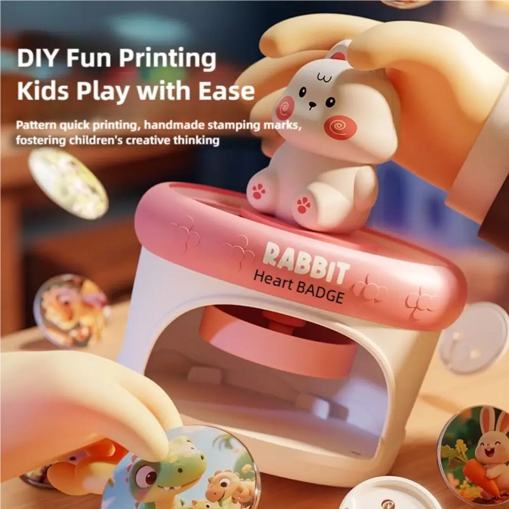 High Quality Cartoon Mini DIY Badge Machine Homemade Educational Button Maker Machine Material Package Badge Press Machine Gifts