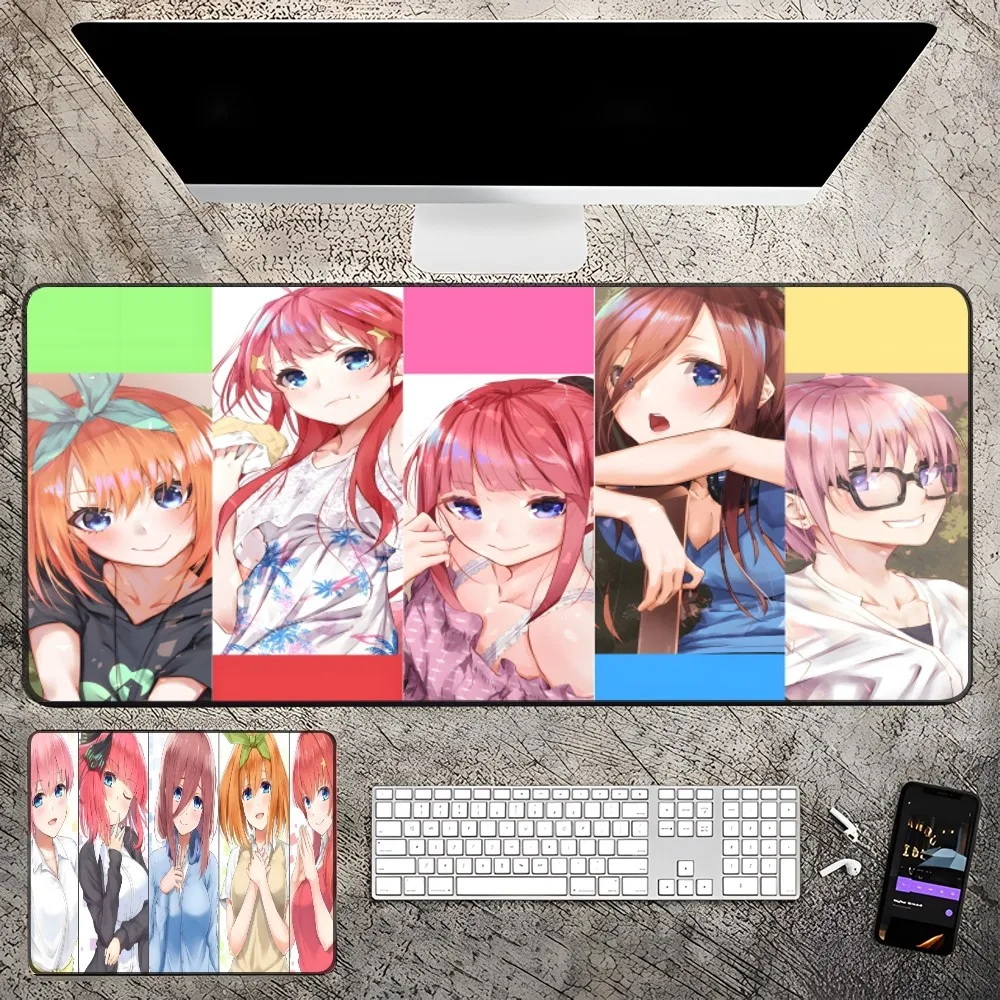 The Essence of the Quintuplets Mouse Pad Gamer Mousepad Baby Bear Mouse Pad Large Mouse Mat Natural Rubber Desk Rug PC Desk Mats