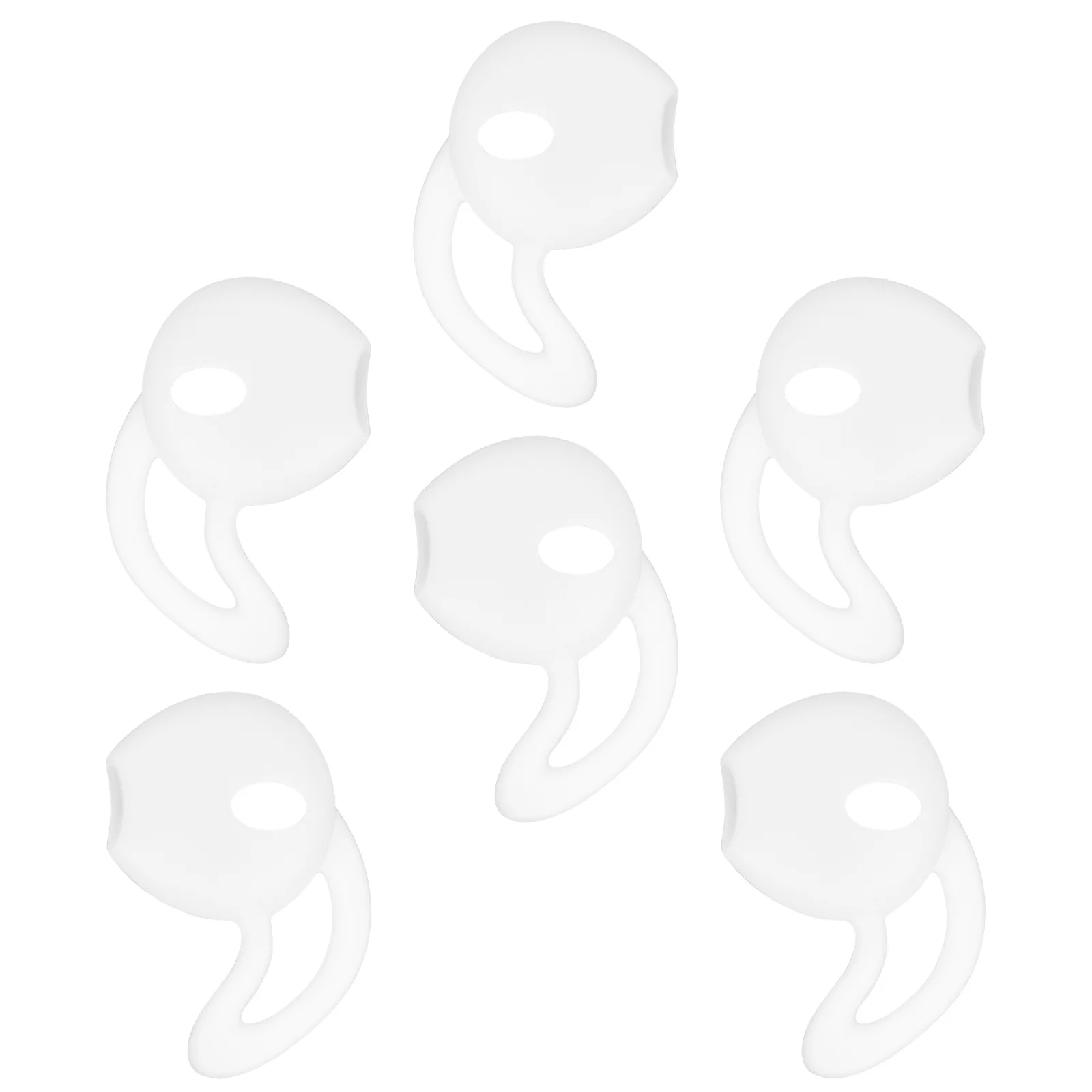 6 قطع من خطافات الأذن المصنوعة من السيليكون المضادة للانزلاق لسماعات الرأس اللاسلكية مناسبة للجري والموسيقى والاتصال هدية وأغطية خطاف الأذن #4