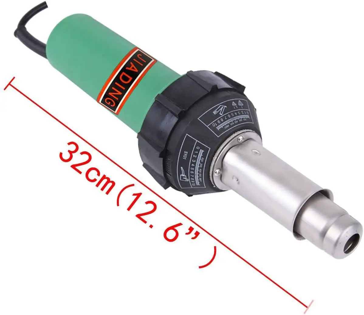 110V 1600W Hot Blast Torch Overlap Air Welding Gun Welder Pistol Tool Hot Air Gun Vinyl Floor With Nozzles Heat Element