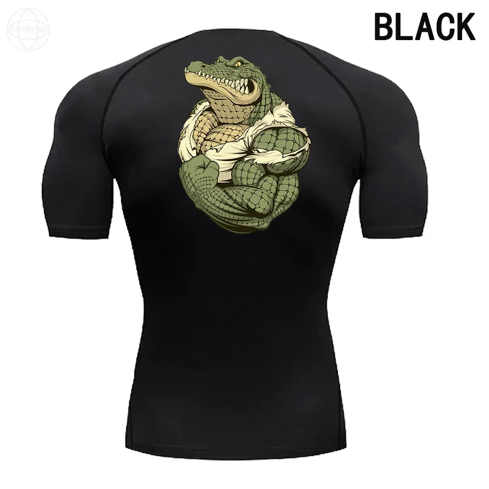 قميص ضغط مرن للرجال ، تي شيرت ضيق جيد التهوية ، ملابس رياضية سريعة الجفاف ، توب جري ، كاجوال ، الصيف ، ، ، ، من من