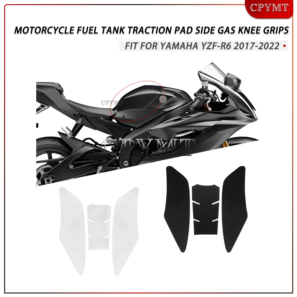 

Motorcycle Fuel Tank Traction Pad Side Gas Knee Grips Protector Anti Slip Stickers Fit for YAMAHA YZF-R6 YZF R6 YZFR6 2017-2022