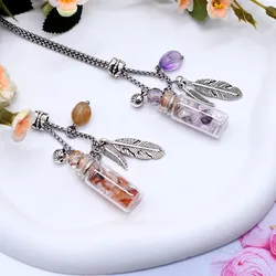 Glass Bottle Pendant Necklace Refillable Essential Oil Aromatherapy Crystal Diffuser Perfume Pendant Necklace