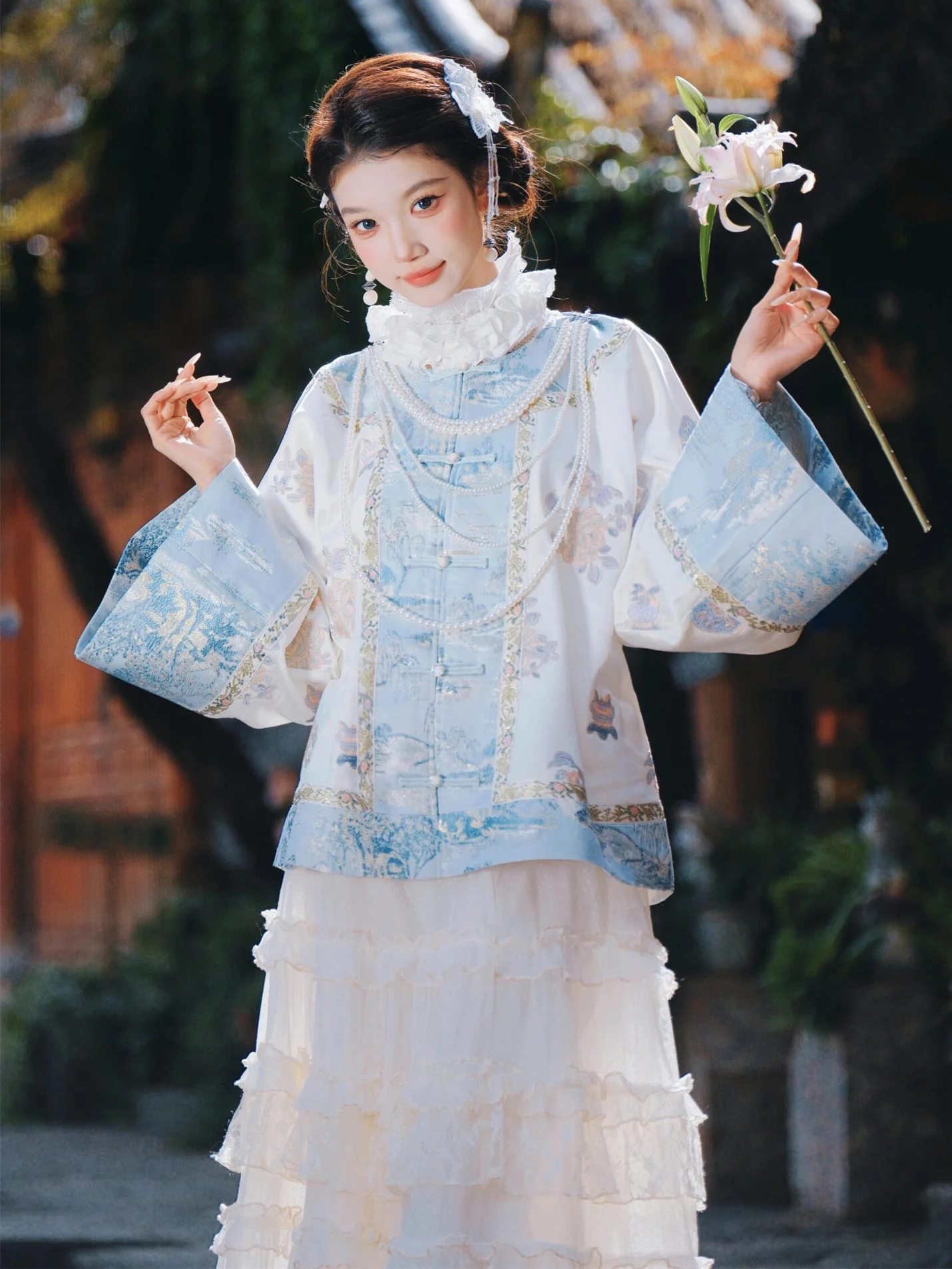 

Princ Sle Late Qing Dynas Ancient Costume Women's Retro Court Faion Photoaphy Clothing for Travel oots And Studi...