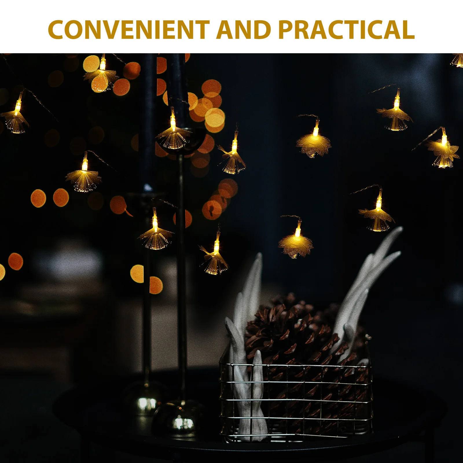 سلسلة أضواء زهرة الألياف البصرية Led إكليل الزهور تعمل مقاوم للماء لحفلات الزفاف في الأماكن المغلقة والخارجية #5