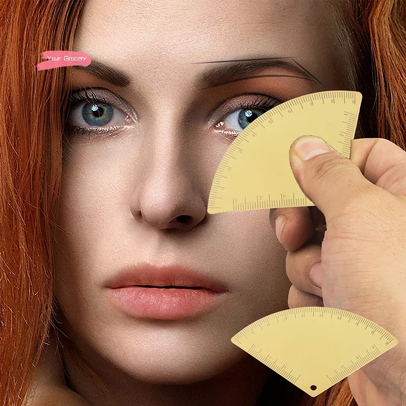 

1 шт., женская линейка для дизайна бровей, мгновенный формирователь бровей, инструмент для быстрого рисования для позиционирования бровей, аксессуар для татуировки