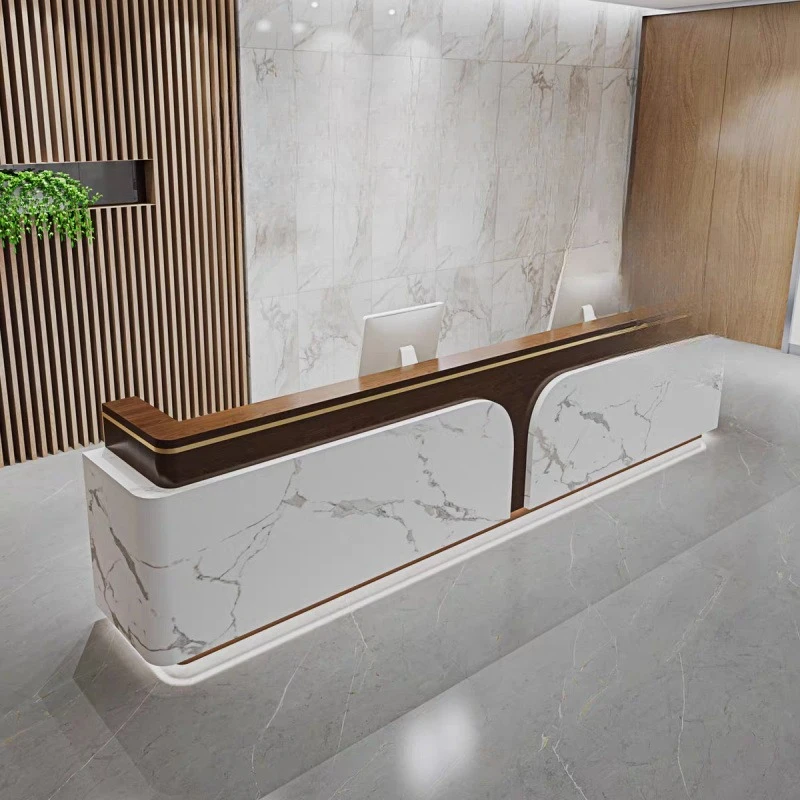 The front desk of the company hotel lobby,  reception desk, cash register
