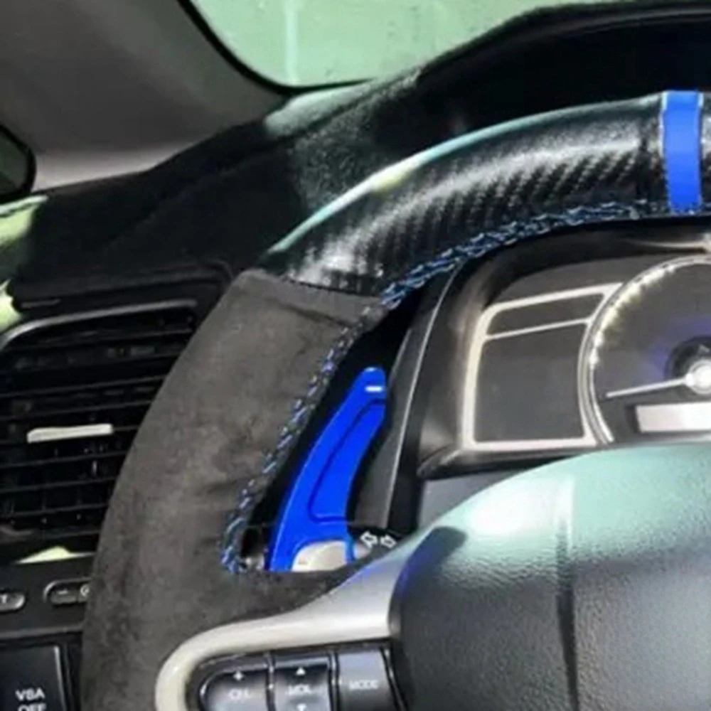 DIY Car Steering Wheel Cover Wrap Anti-Slip Suede Steering Wheel Braid For Honda Civic Old Civic 8th MK8 Fit City Insight Jazz